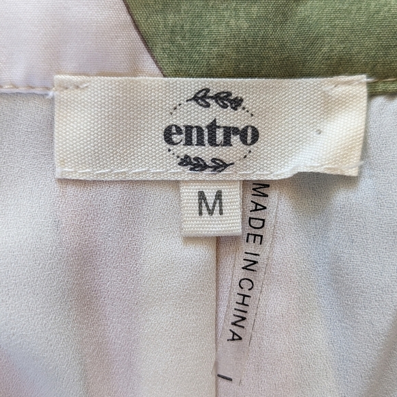 Entro Multicolor High Waisted Boho Abstract Geometric Print Slacks Pants Size M - Picture 7 of 12